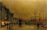 John Atkinson Grimshaw Famous Paintings - Salthouse Dock Liverpool